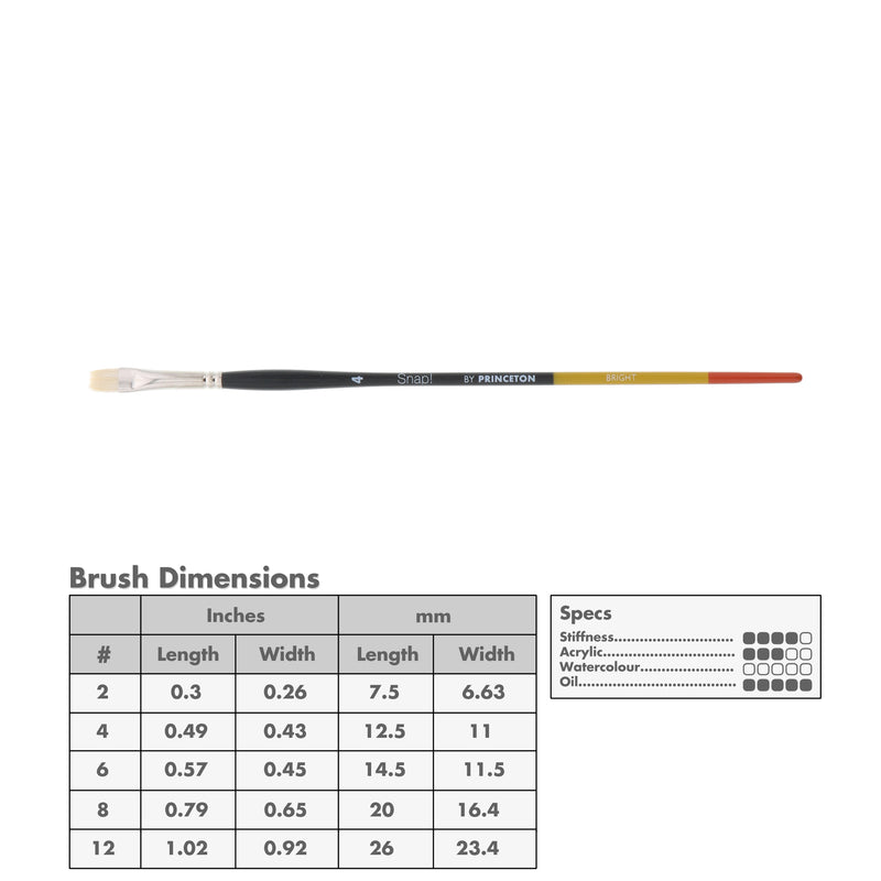 Princeton 9700 Snap! Bristle Long Handle Brushes