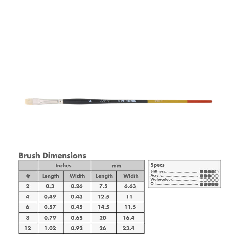 Princeton 9700 Snap! Bristle Long Handle Brushes