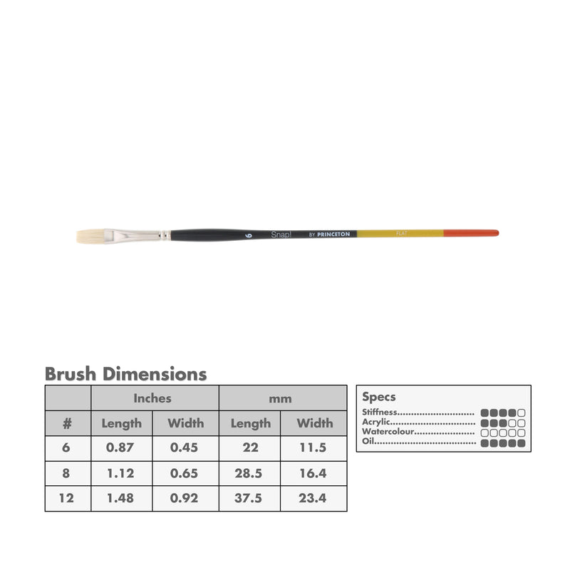 Princeton 9700 Snap! Bristle Long Handle Brushes