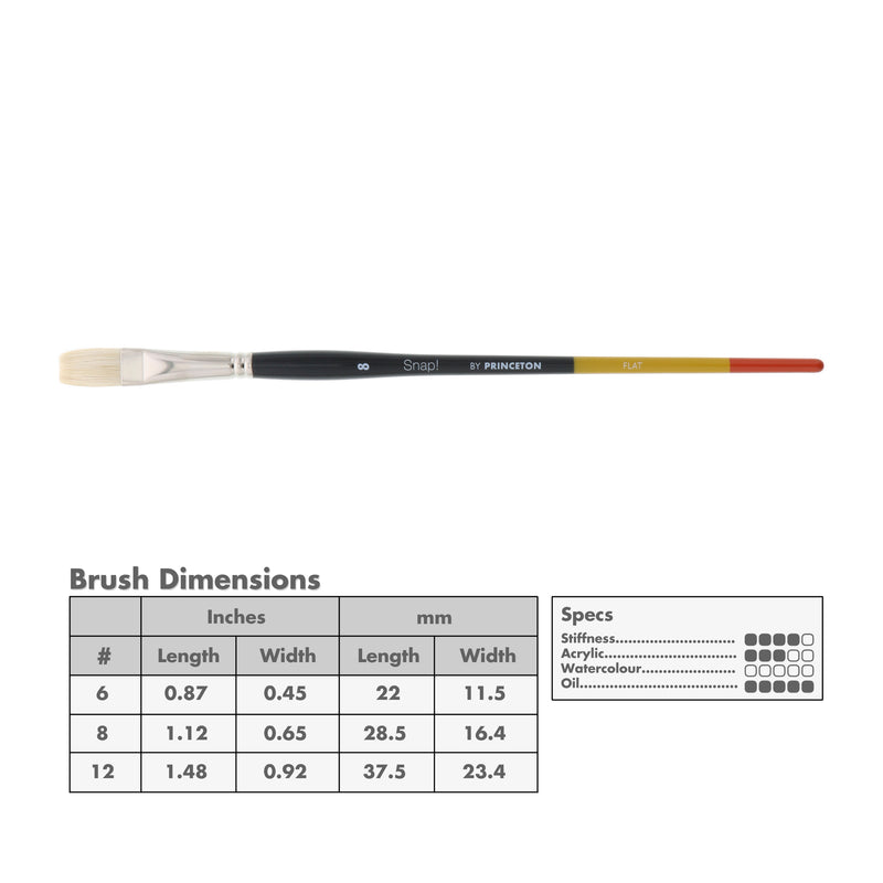 Princeton 9700 Snap! Bristle Long Handle Brushes