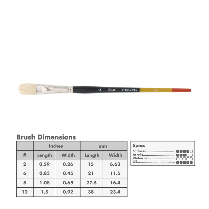 Princeton 9700 Snap! Bristle Long Handle Brushes