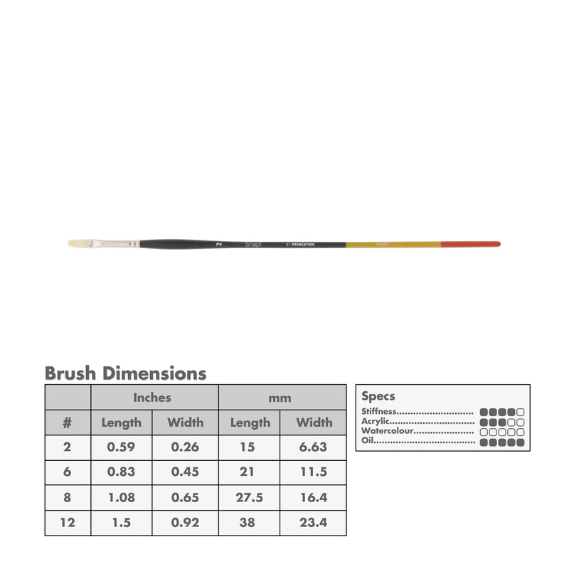 Princeton 9700 Snap! Bristle Long Handle Brushes