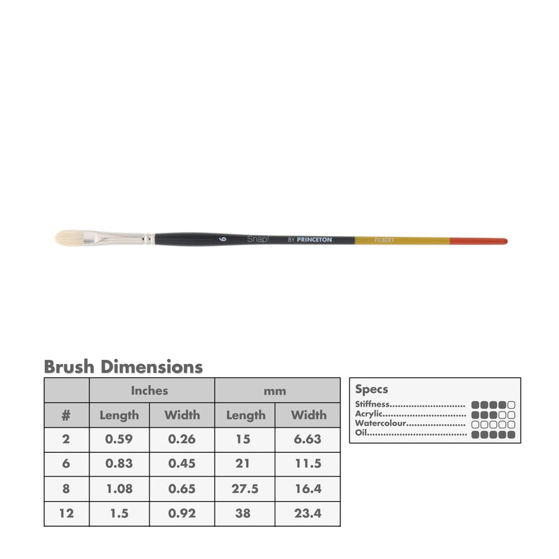 Princeton 9700 Snap! Bristle Long Handle Brushes