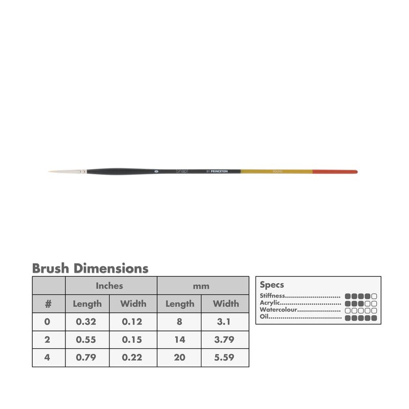 Princeton 9700 Snap! Bristle Long Handle Brushes