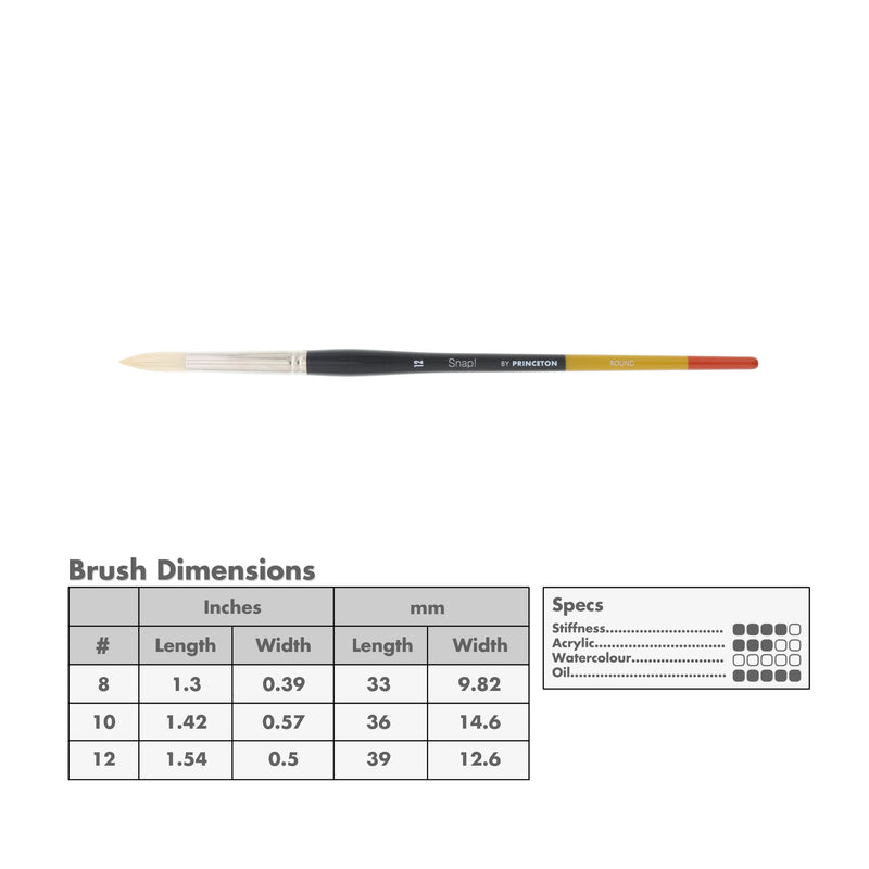 Princeton 9700 Snap! Bristle Long Handle Brushes