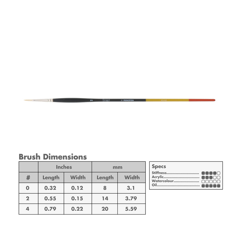 Princeton 9700 Snap! Bristle Long Handle Brushes