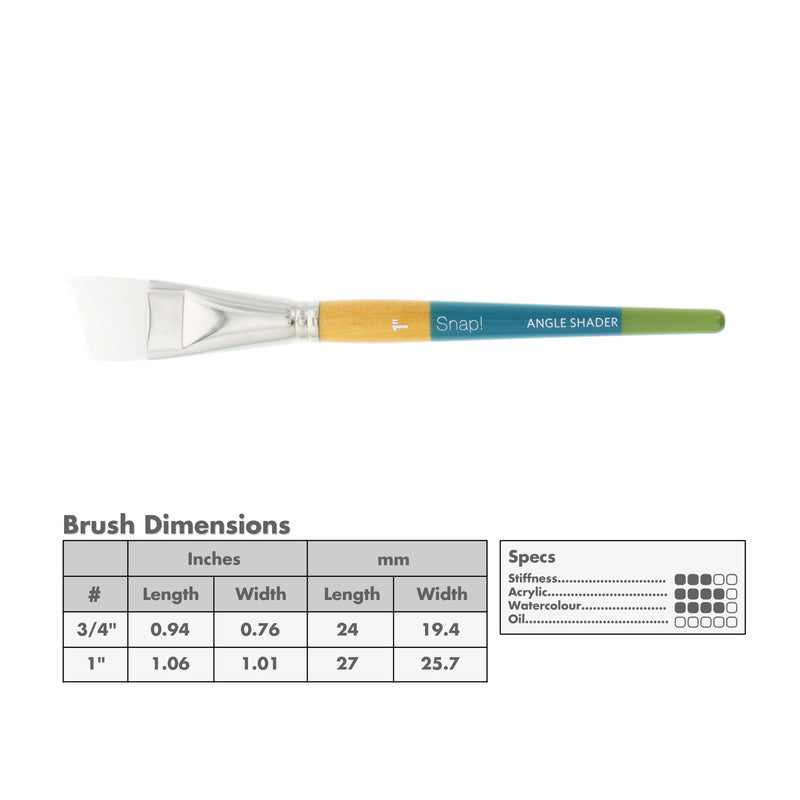 Princeton 9850 Snap! White Taklon Short Handle Brushes