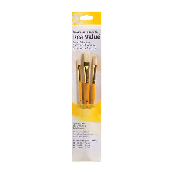 Princeton RealValue 3 Piece Brush Set - Yellow #9104