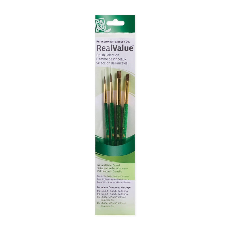 Princeton RealValue 4 Piece Brush Set - Green