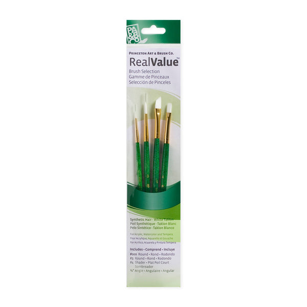 Princeton RealValue 4 Piece Brush Set - Green #9117