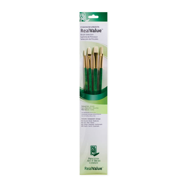 Princeton RealValue 4 Piece Brush Set - Green #9118