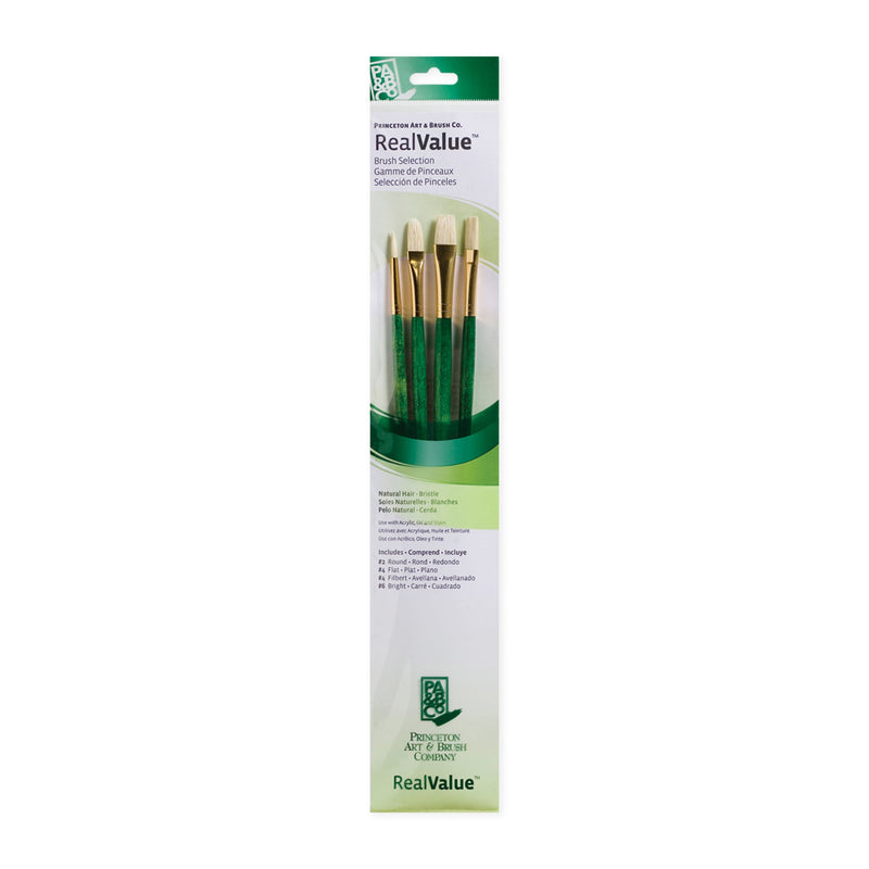 Princeton RealValue 4 Piece Brush Set - Green