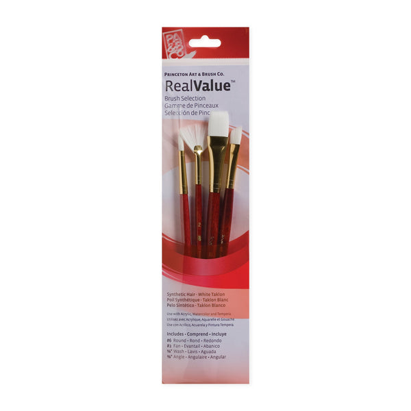 Princeton RealValue 4 Piece Brush Set - Red #9120