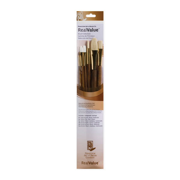 Princeton RealValue 6 Piece Brush Set - Brown #9148