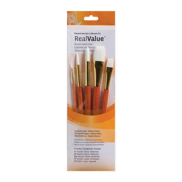 Princeton RealValue 5 Piece Brush Set - Orange #9152