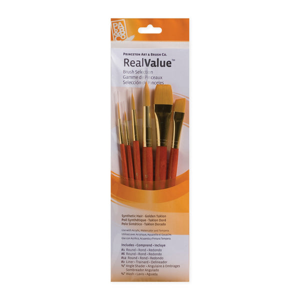 Princeton RealValue 6 Piece Brush Set - Orange #9153