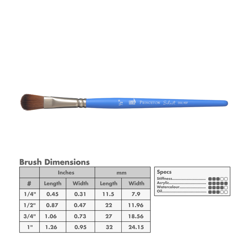 Princeton 3750 Select Artiste Bristle Brushes