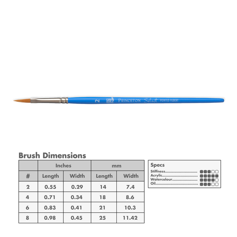 Princeton 3750 Select Artiste Bristle Brushes