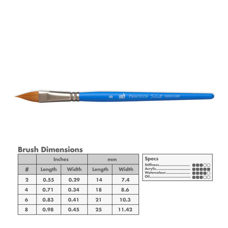 Princeton 3750 Select Artiste Bristle Brushes