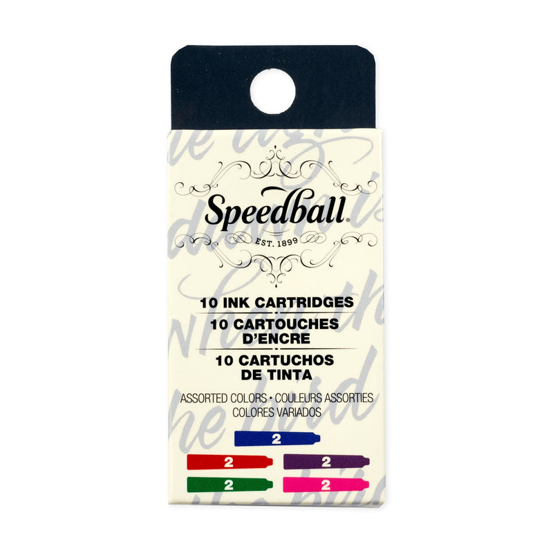 Speedball Calligraphy Fountain Pen Refill 10pk Assorted