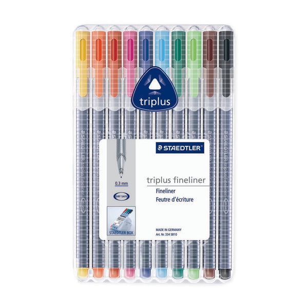 Staedtler Triplus Fineline Set of 10 Markers