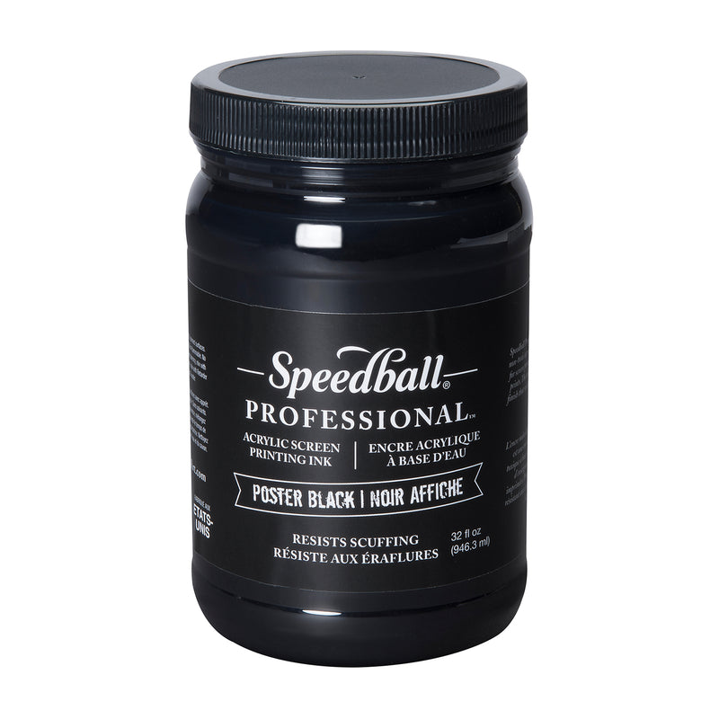 Speedball Professional Poster Black Screen Printing Ink 32oz