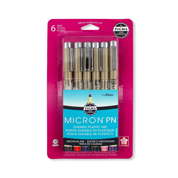 Sakura Pigma Micron PN Assorted 6-Piece Set