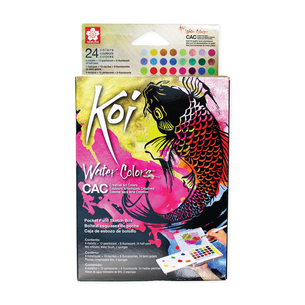 Sakura Koi Watercolour Creative Arts Colour Half-Pan Set of 24