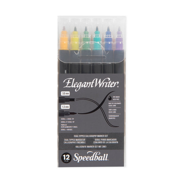 Speedball Elegant Writer Calligraphy Marker Set, Assorted, Broad