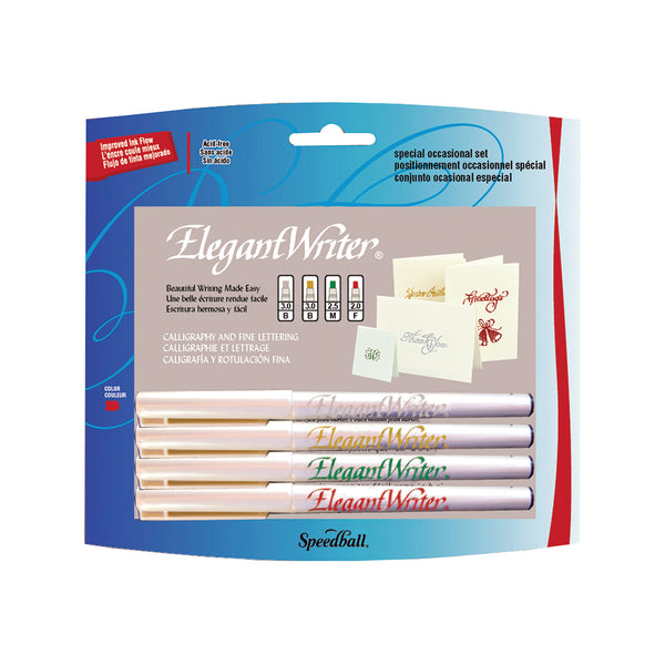 Elegant Writer Calligraphy Markers Set of 4 Assorted