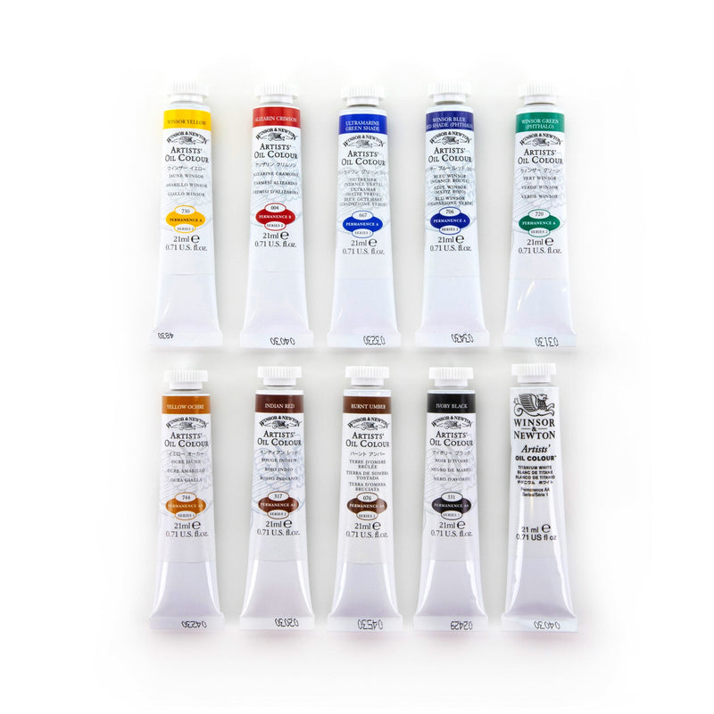 Winsor & Newton Artists' Oil Introductory Set - 10 x 21ml Tubes