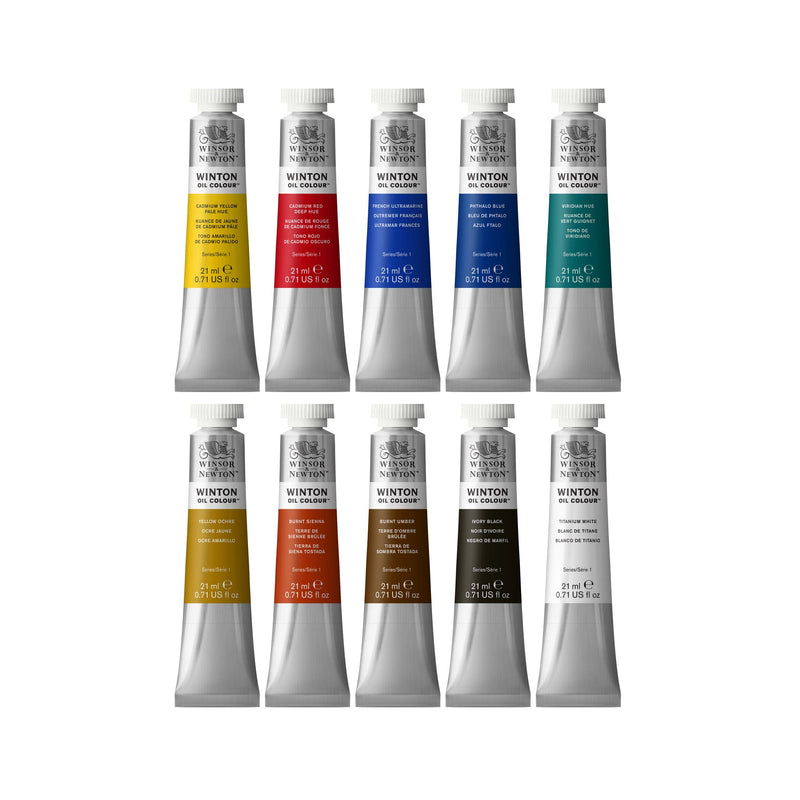 Winsor & Newton Winton Oil Basic Set - 10 x 21ml Tubes